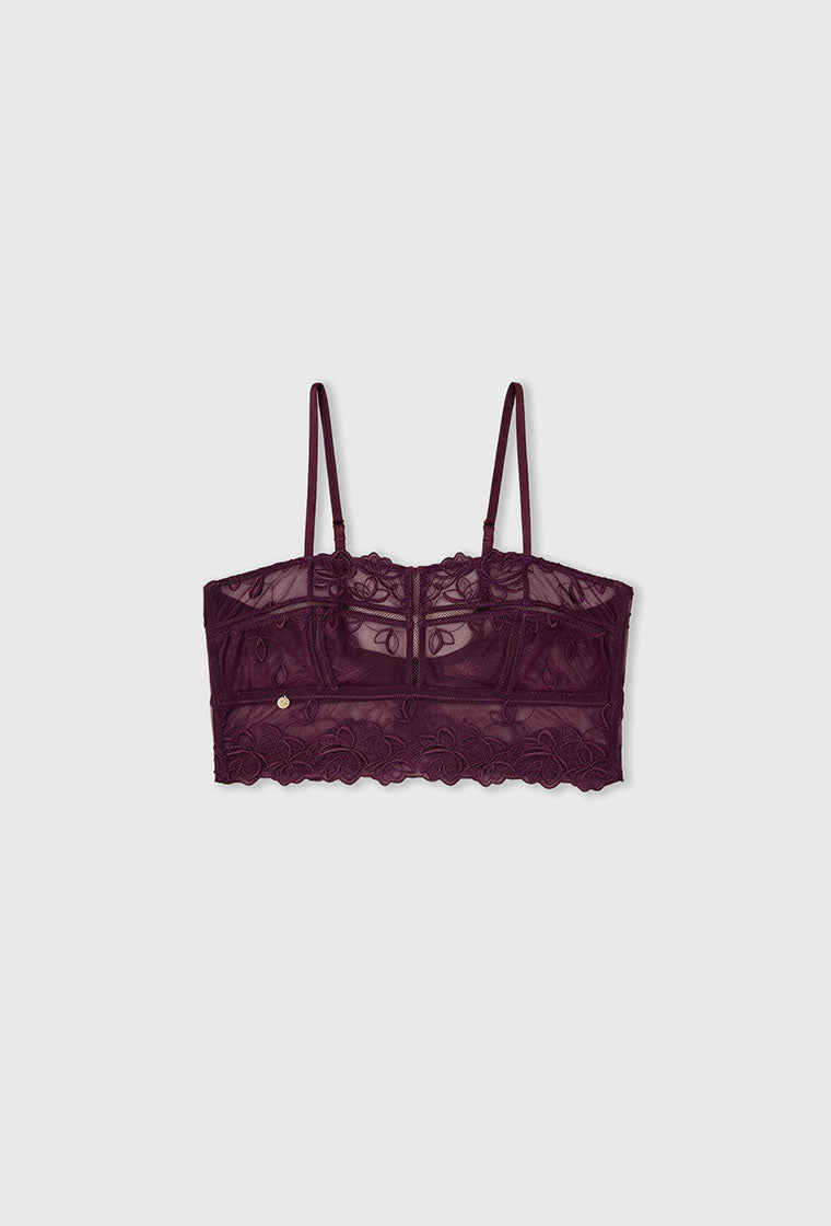 Sujetador Balconette Merlot - Plum-Black Limba