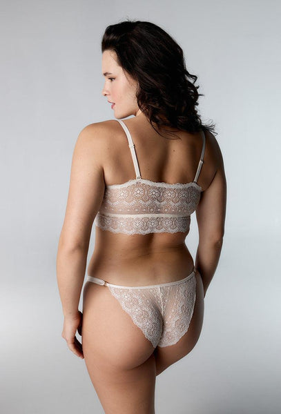 Sujetador Bandeau Filipa - Cream-Black Limba