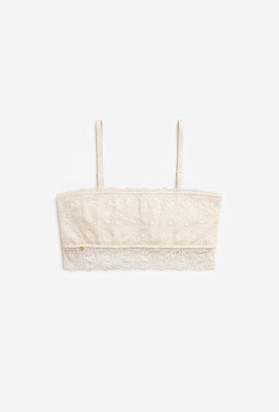 Sujetador Bandeau Filipa - Cream-Black Limba
