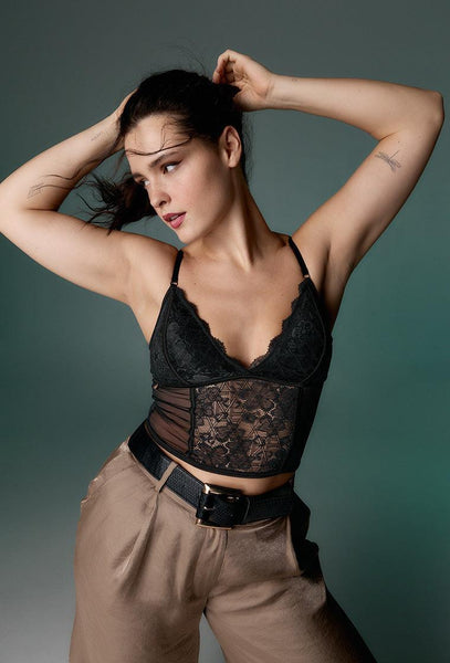 Sujetador Crop top Joan - Black-Black Limba