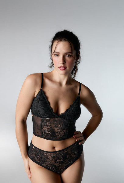 Sujetador Crop top Joan - Black-Black Limba