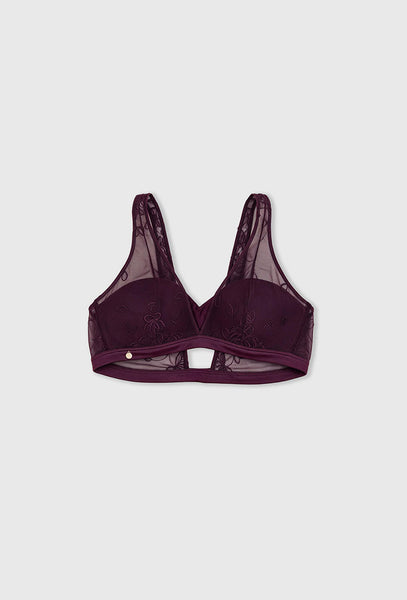Sujetador Halter Claret - Plum-Black Limba