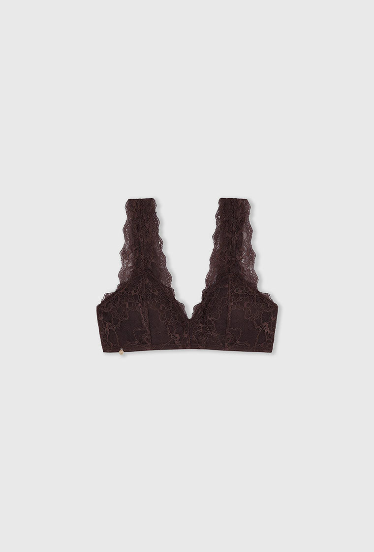 Sujetador Halter Dulcet - Dark brown-Black Limba