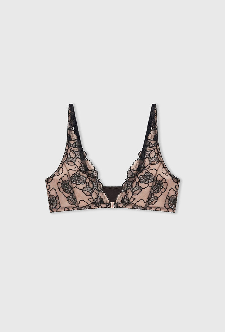 Sujetador Halter Tamara - Brown-Black Limba