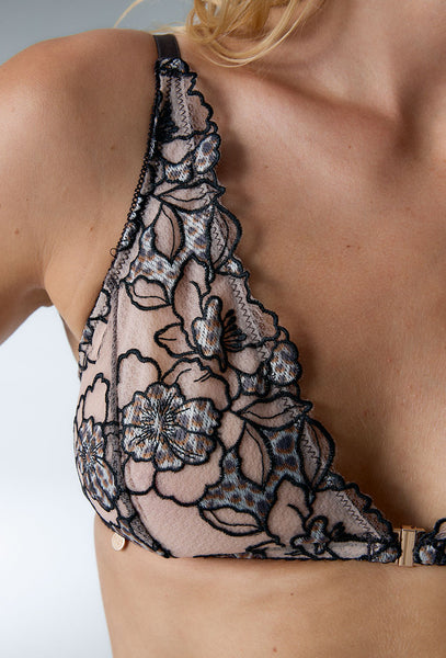 Sujetador Halter Tamara - Brown-Black Limba