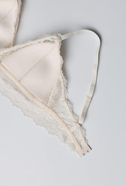 Sujetador Triangular Agatha - Cream-Black Limba