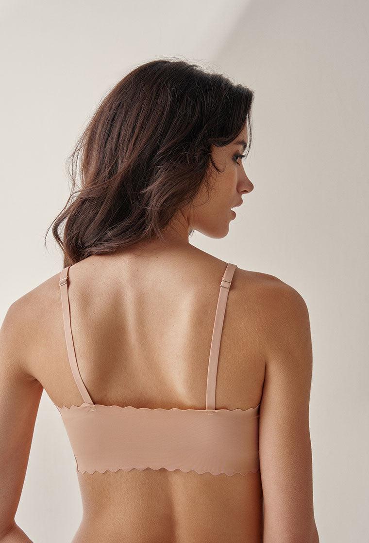 Sujetador top triangular Vinca - Tan-Black Limba