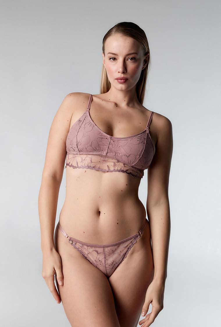 Tanga Agnes - Mauve Pink-Black Limba