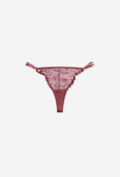 Tanga Agnes - Mauve Pink-Black Limba