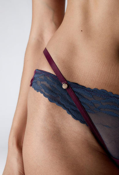 Tanga Cleo - Steel Blue-Black Limba