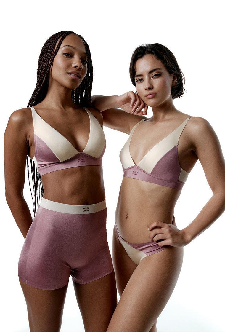 Tanga Glint - Dusty Rose & Cream-Black Limba