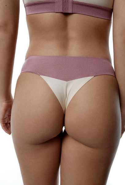 Tanga Glint - Dusty Rose & Cream-Black Limba