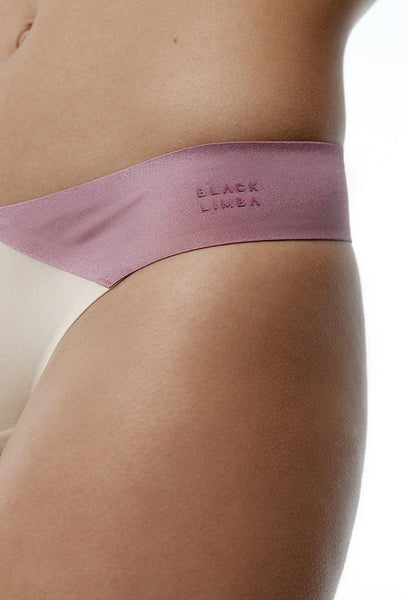 Tanga Glint - Dusty Rose & Cream-Black Limba
