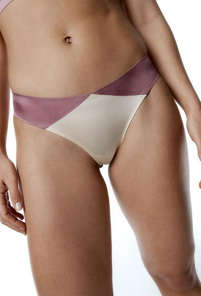 Tanga Glint - Dusty Rose & Cream-Black Limba