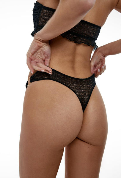 Tanga Marlene - Black-Black Limba