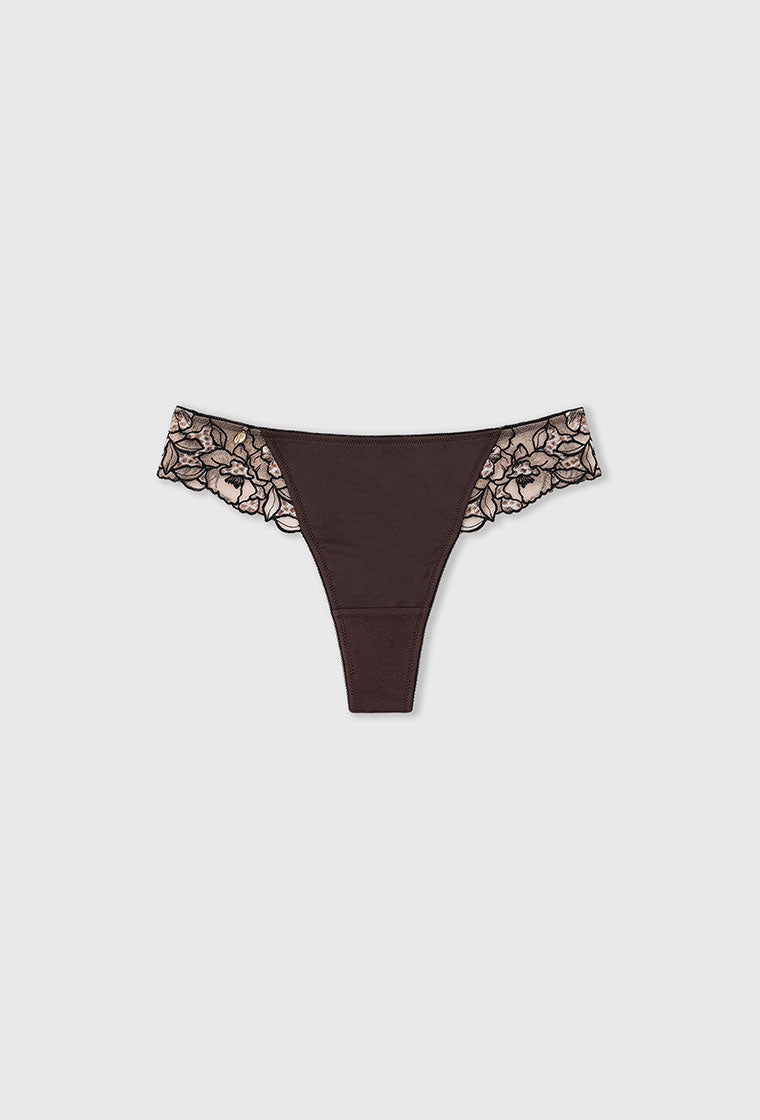 Tanga Tamara - Brown-Black Limba