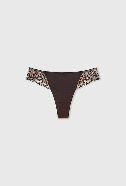 Tanga Tamara - Brown-Black Limba