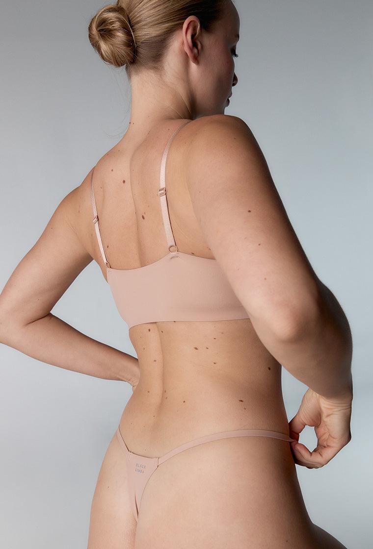 Tanga invisible Jane - Nude-Black Limba