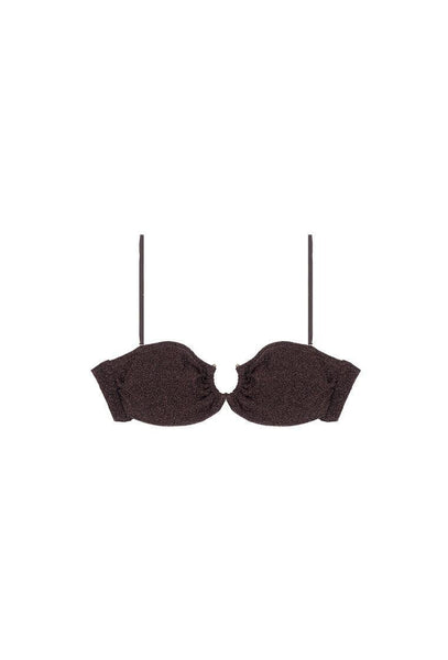 Top bikini bandeau Nova - Espresso-Black Limba