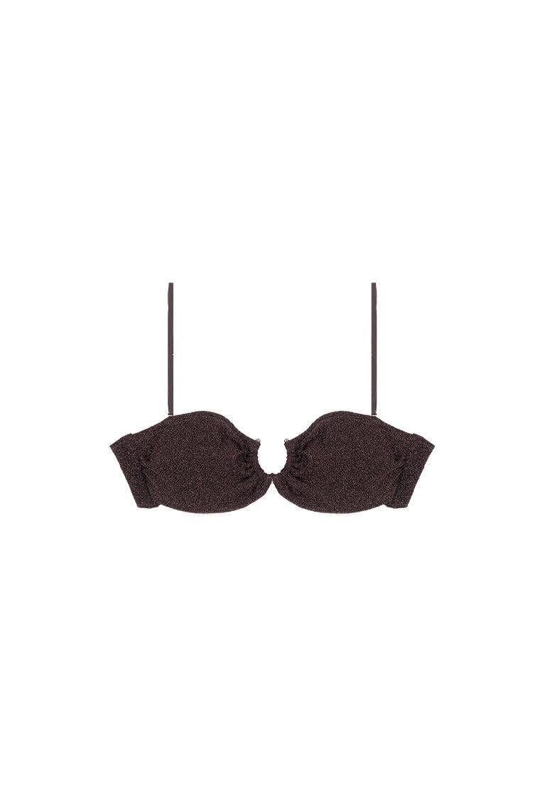 Top bikini bandeau Nova - Espresso-Black Limba