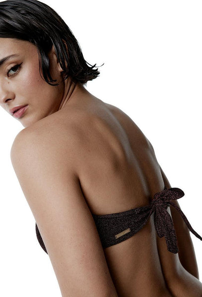 Top bikini bandeau Nova - Espresso-Black Limba