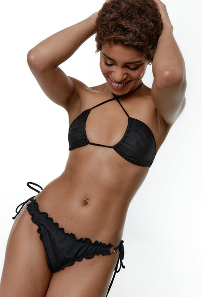 Top bikini multiposición Bessie - Black-Black Limba