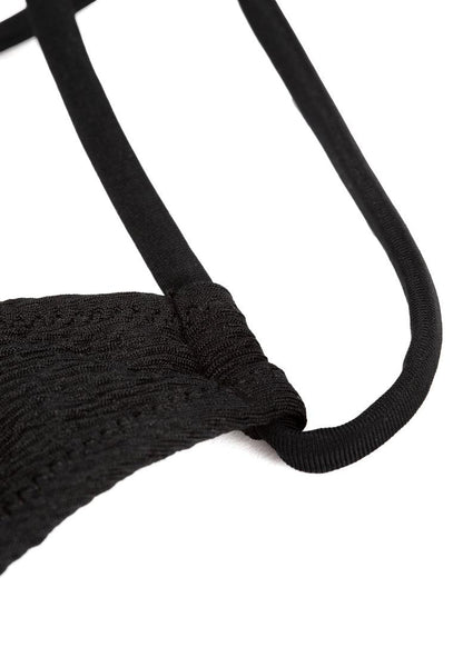 Top bikini multiposición Bessie - Black-Black Limba