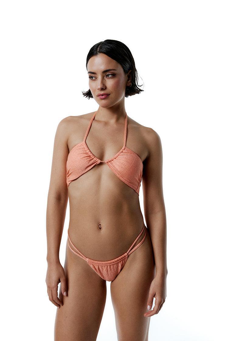Top bikini multiposición Tangle - Orange-Black Limba