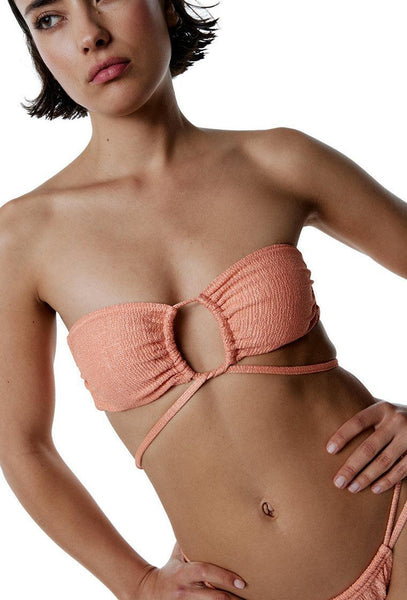 Top bikini multiposición Tangle - Orange-Black Limba