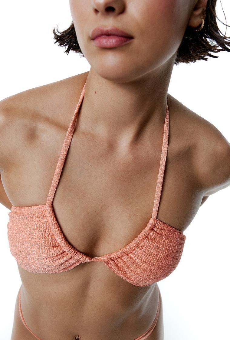 Top bikini multiposición Tangle - Orange-Black Limba
