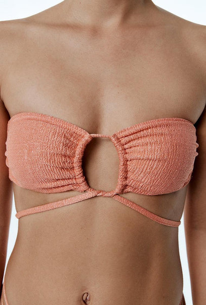 Top bikini multiposición Tangle - Orange-Black Limba