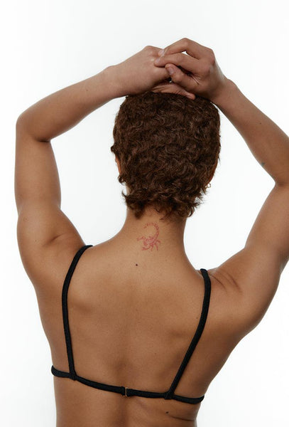 Top bikini triangular Lottie - Black-Black Limba