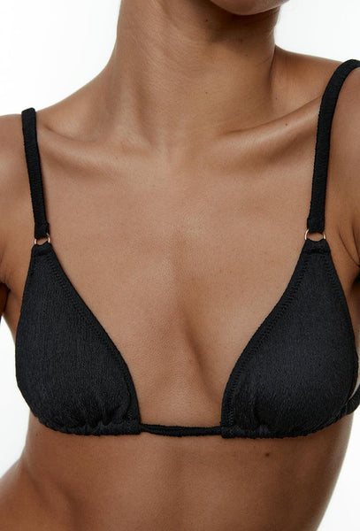 Top bikini triangular Lottie - Black-Black Limba