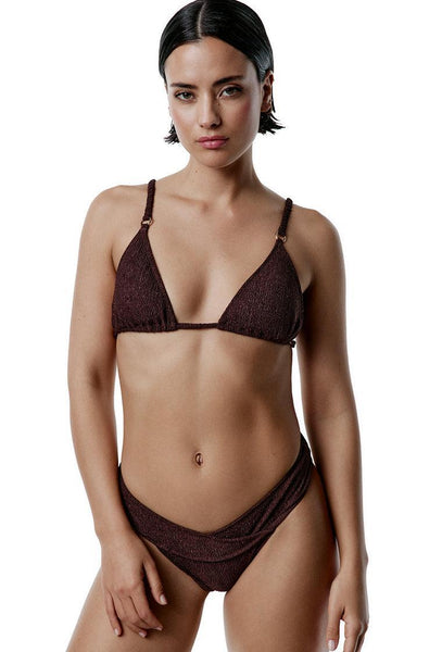 Top bikini triangular Radiance - Cacao-Black Limba