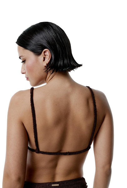 Top bikini triangular Radiance - Cacao-Black Limba