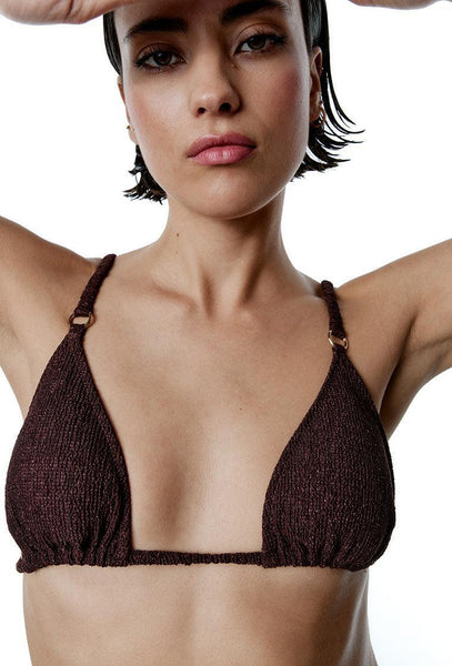 Top bikini triangular Radiance - Cacao-Black Limba