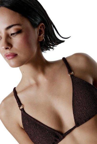Top bikini triangular Radiance - Cacao-Black Limba