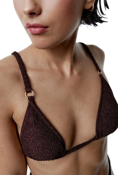Top bikini triangular Radiance - Cacao-Black Limba