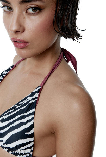 Top bikini triangular Wild - Jungle-Black Limba