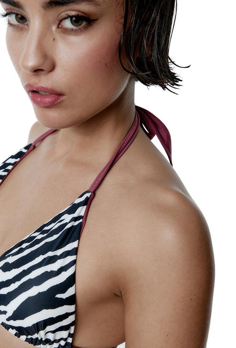 Top bikini triangular Wild - Jungle-Black Limba