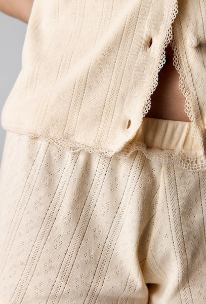 Top de algodón Barbara - Soft Yellow-Black Limba