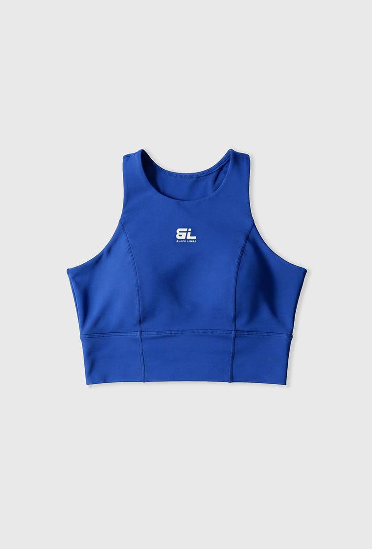 Top deportivo compresivo de sujeción alta Diardi - Cobalto Blue-Black Limba