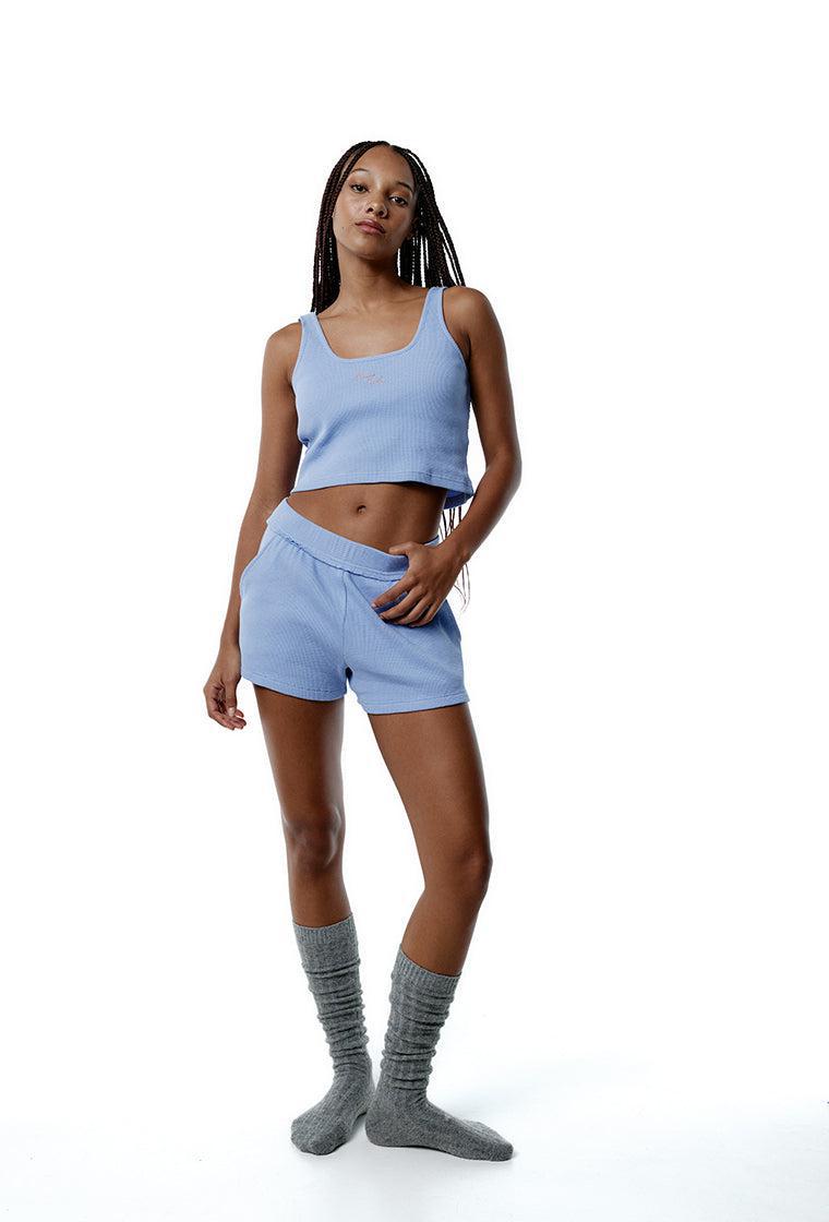 Top deportivo de algodón Eternity - Sky blue-Black Limba