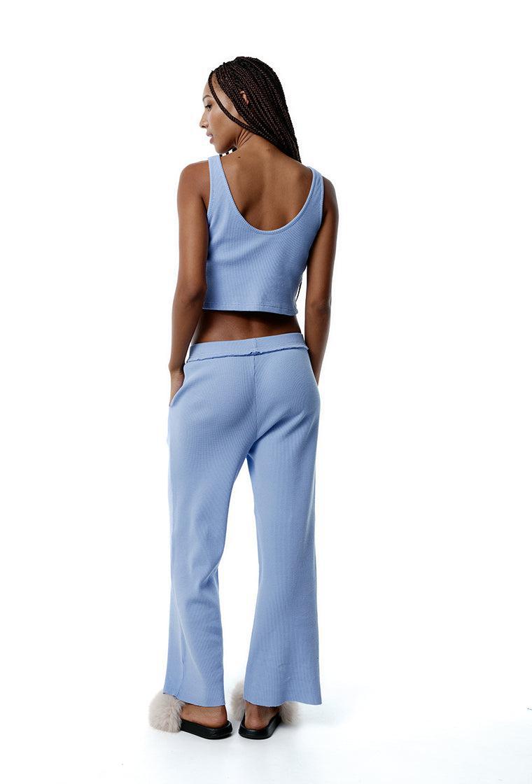 Top deportivo de algodón Eternity - Sky blue-Black Limba