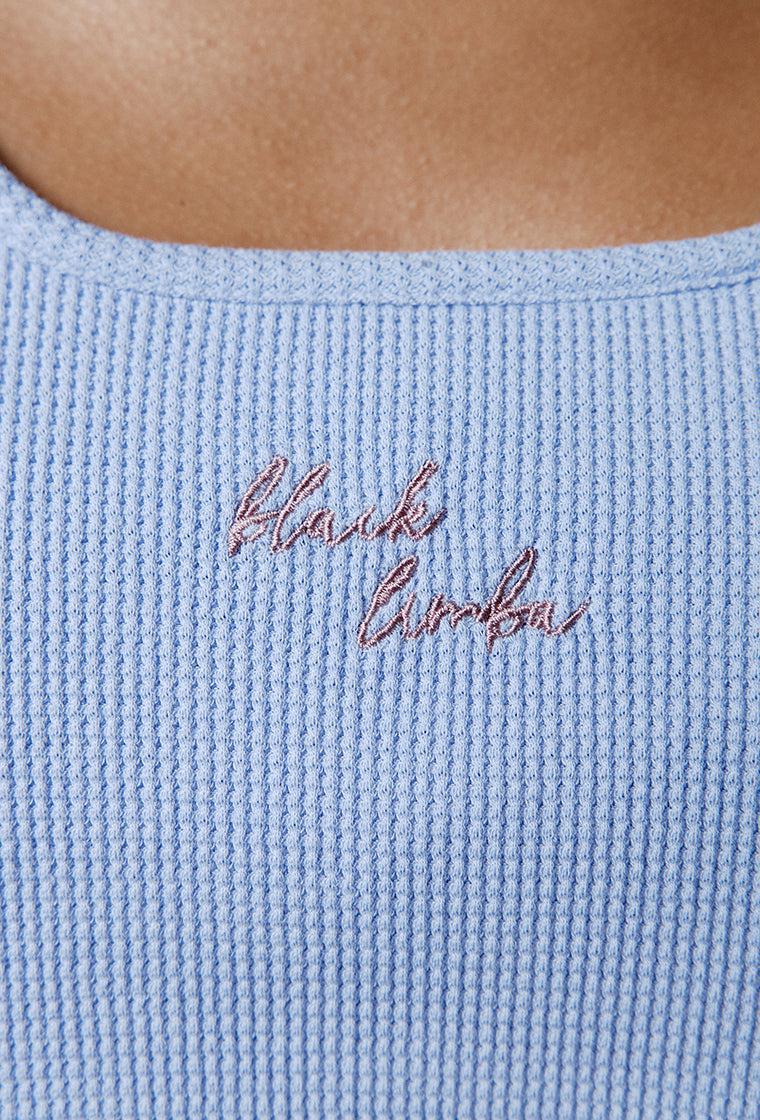 Top deportivo de algodón Eternity - Sky blue-Black Limba