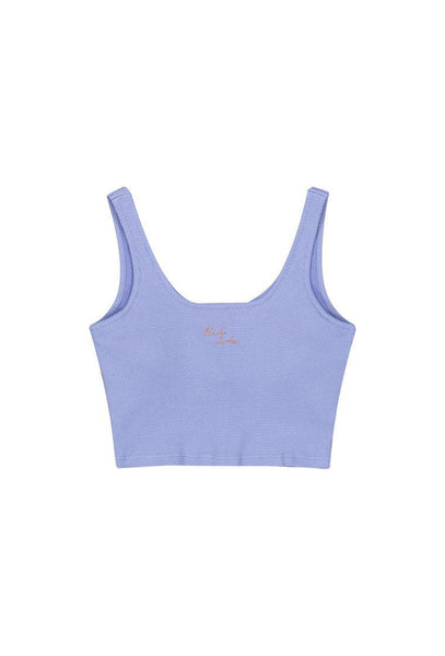 Top deportivo de algodón Eternity - Sky blue-Black Limba