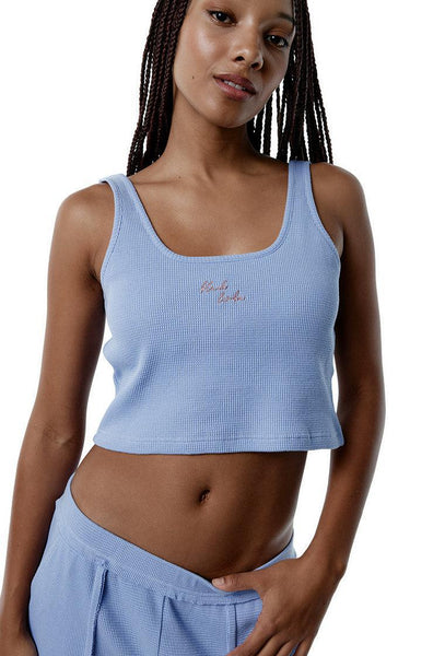 Top deportivo de algodón Eternity - Sky blue-Black Limba