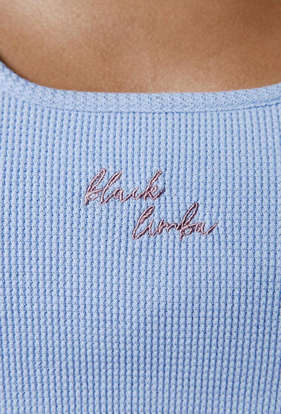 Top deportivo de algodón Eternity - Sky blue-Black Limba