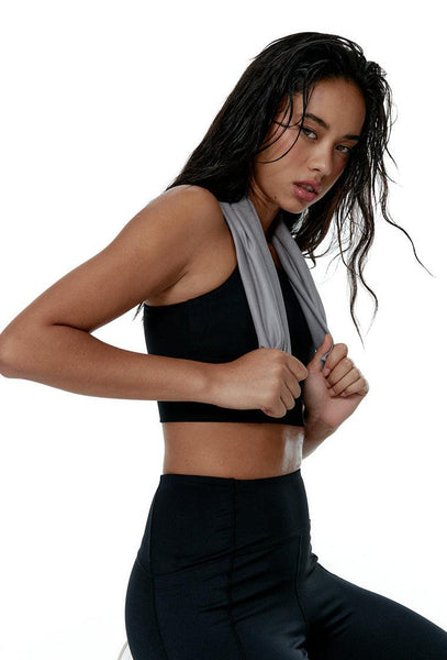 Top deportivo de sujeción alta Diardi - Black-Black Limba