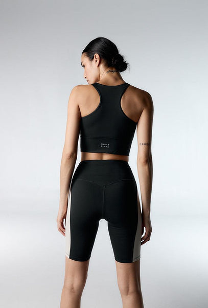 Top deportivo sujeción alta Diardi - Black-Black Limba